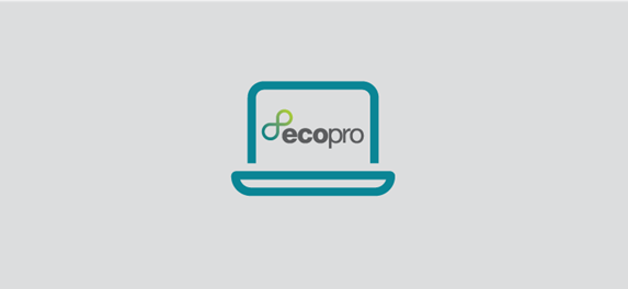 Kuvake kannettavasta tietokoneesta, jossa on EcoPro-portaali avoinna